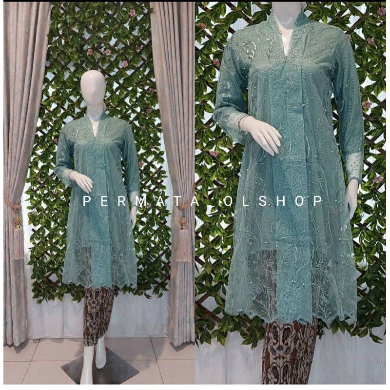 Kebaya modern tulle/kebaya tunik tille busui/kebaya terbaru/kebaya busui-Wardah