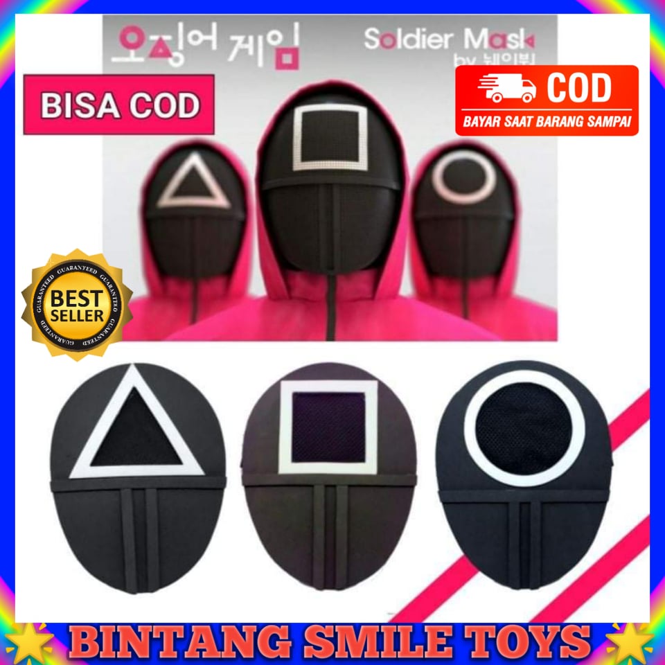 MAINAN ANAK TOPENG SQUID GAME MASK TOPENG ANAK SQUID GAME MAINAN VIRAL MAINAN ANAK COWOK PROMO TERMU