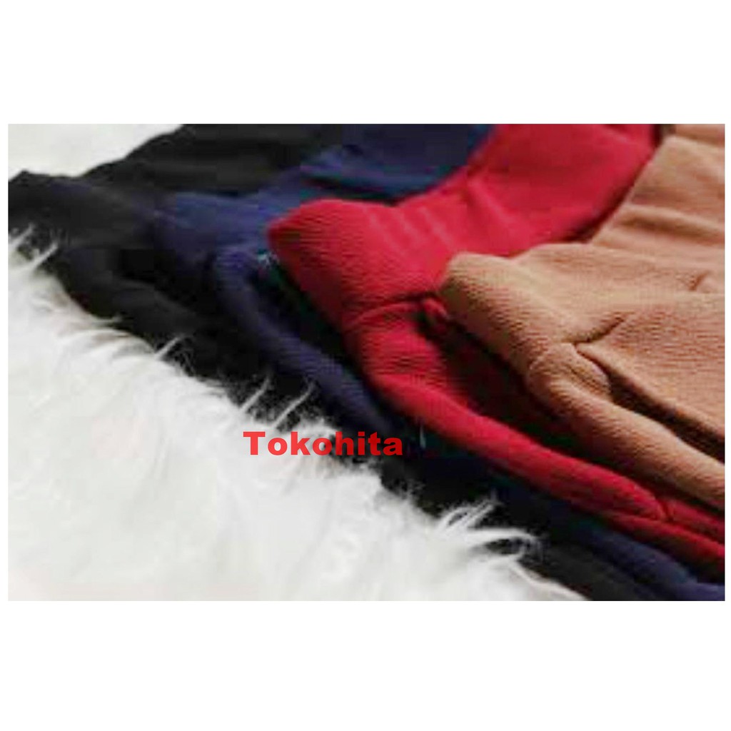 Morashop Celana Kulot Pendek 3/4 Polos Bahan Waffle Crepe Kulit Jeruk-4