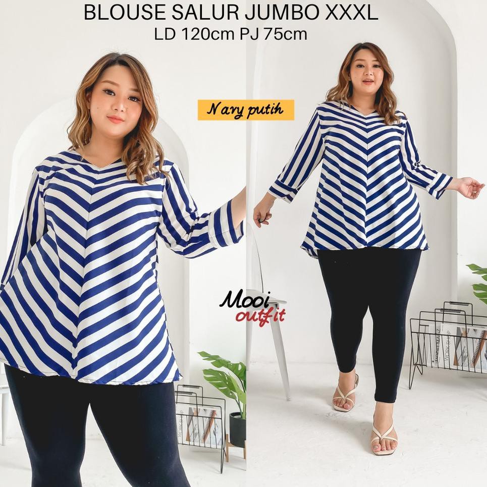 Terbaru BLOUSE JUMBO SALUR LD 120- BLUS JUMBO WANITA- BAJU JUMBO XXXL LD 120- BLOUSE WANITA JUMBO 04