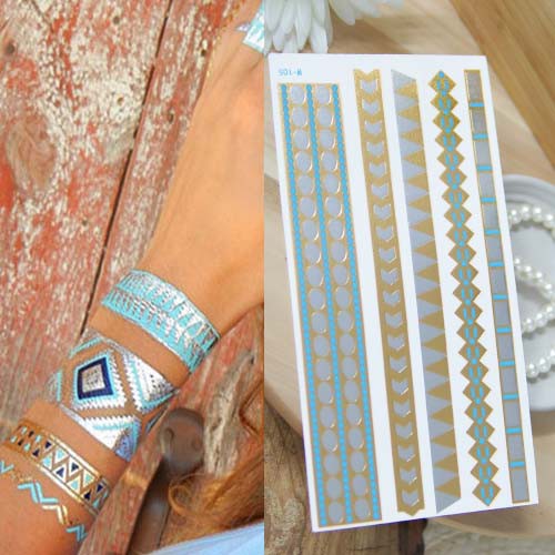 

Tattoo Stiker Metallic Flash Tattoos T4TT17