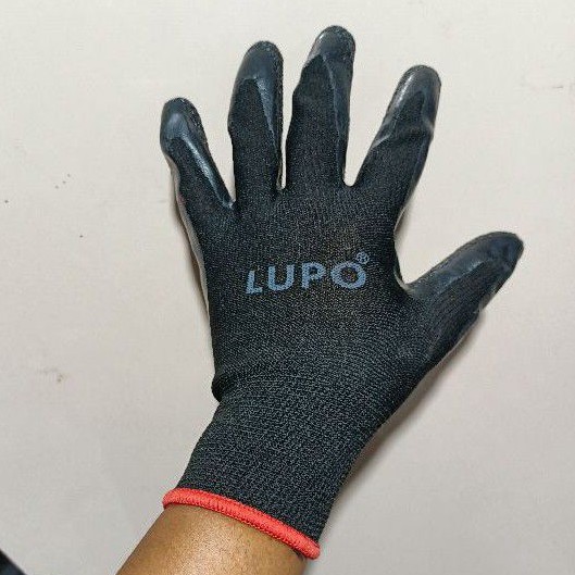 SARUNG TANGAN MERK LUPO ANTI CUTTING DAN GUNTERO, KACA DAN ANTI SLIP PALM FIT