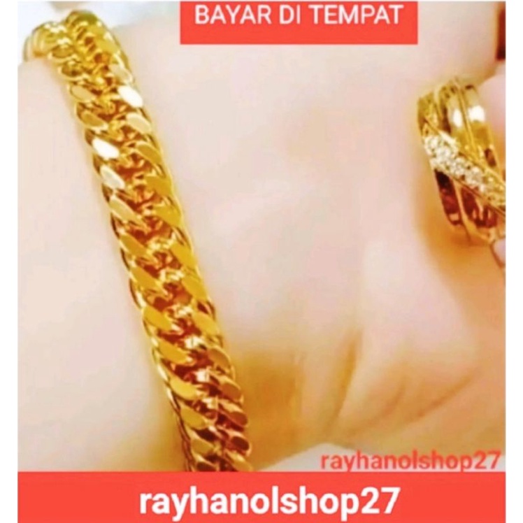 Perhiasan wanita dewasa atau pun remaja,Xuping gelang Rantai tangan free cincin dan tersedia gelang nya saja ukuran 22mm-18mm lapis emas 22k gold