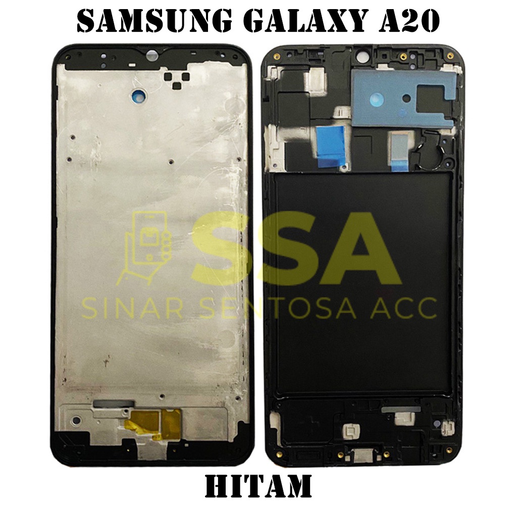 Tulang Tengah Middle Frame LCD Samsung Galaxy A20 Original 100% Tulang Casing Bezel Bezzel Bazel Handphone HP Ori Original Awet Murah A20