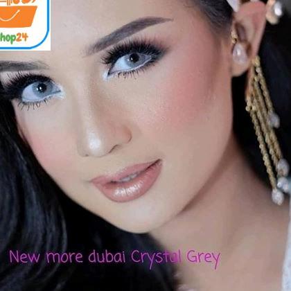 SOFTLENS MINUS NEW MORE DUBAI CRYSTAL GREY 14.5mm (-0.50 sd -5.50) GRATIS TEMPAT SOFLEN