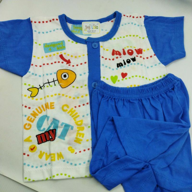 Setelan Baju Pendek Bayi Tralala 2202 Kaos Oblong