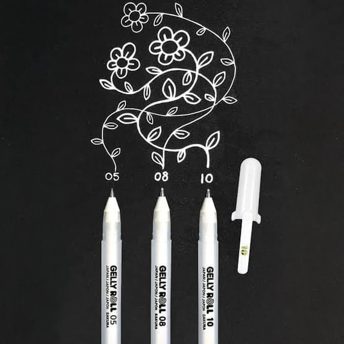

Grosir SAKURA GELLY ROLL WHITE PULPEN PEN GEL PUTIH Elegan