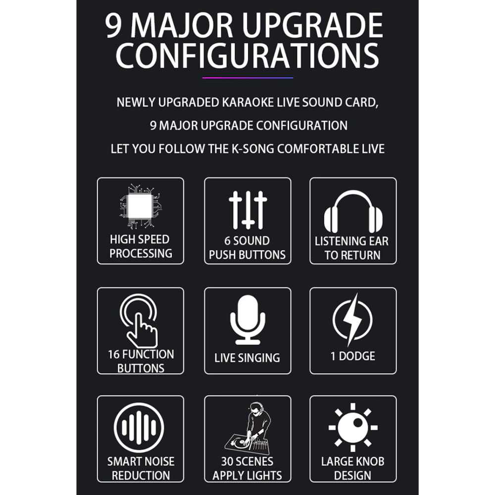 IDN TECH - TaffSTUDIO Mixer USB External Sound Card Bluetooth Amplifier - V8S