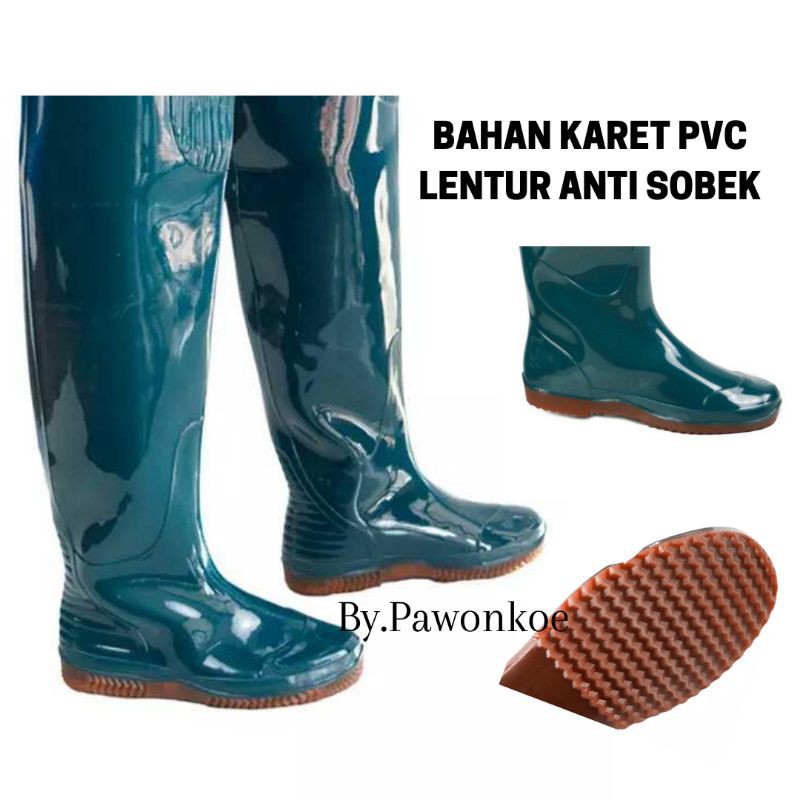 SEPATU BOOT BAWAH LUTUT LENTUR [55cm] SEPATU SAWAH BOT SAWAH MANCING SAFETY ANTI KEONG