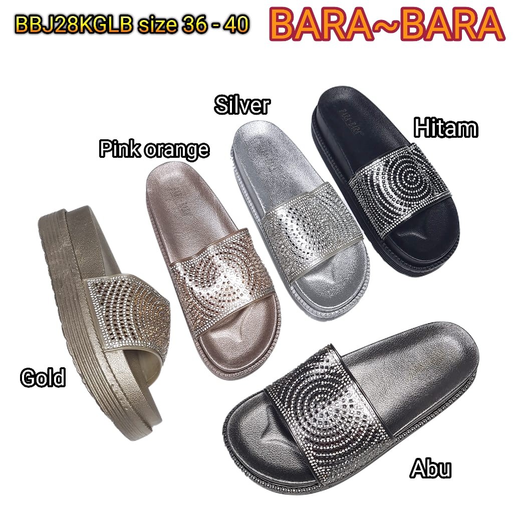 jelly sandal wedges wanita barabara karet import bara bara cewek BBJ28KGLB