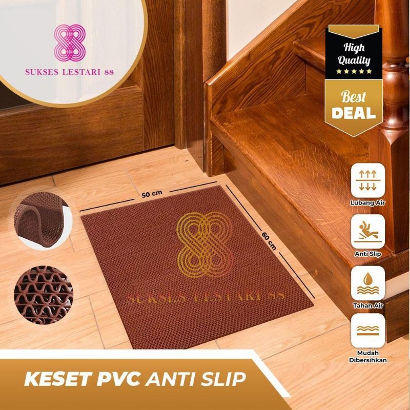 Keset Anti Slip PVC 50 x 60 - Jaring