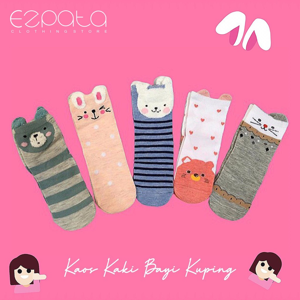 Kaos Kaki Bayi Lucu Laki Perempuan Korea Kekinian New Born karakter 3d