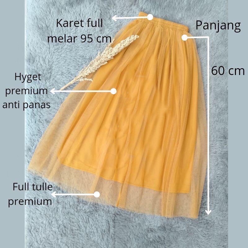 (1kg muat 18pcs / 4-8th / panjang 60cm) Rok Tutu Anak Premium