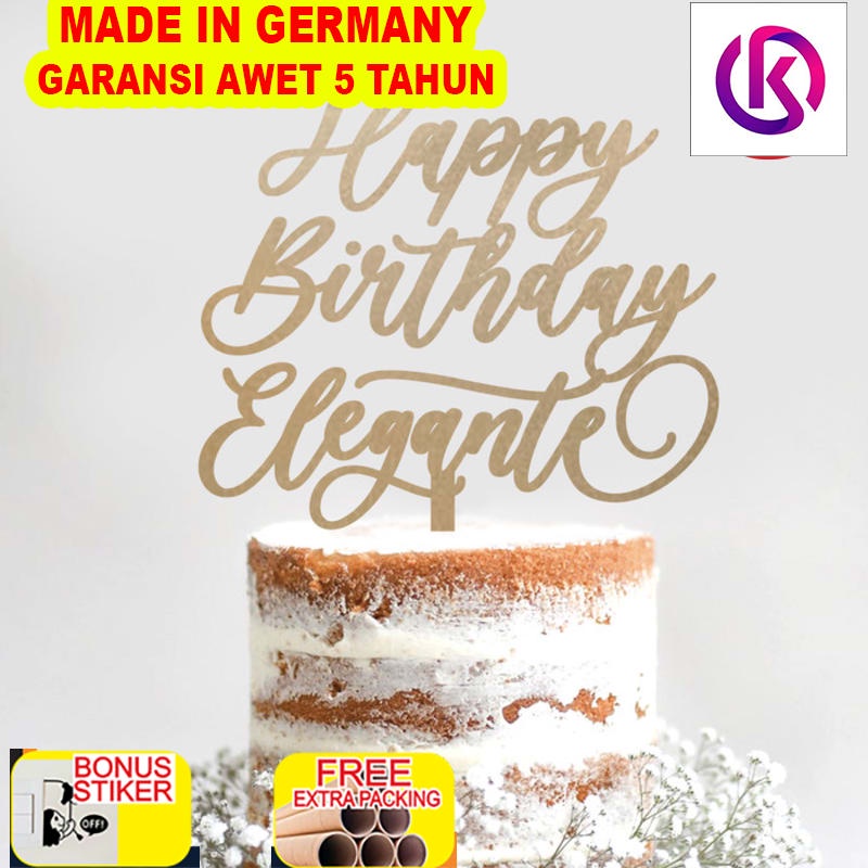 

Grosir Custom Cake Topper Akrilik Hiasan Kue Acrylic Tulisan Cake Topper - 10cm