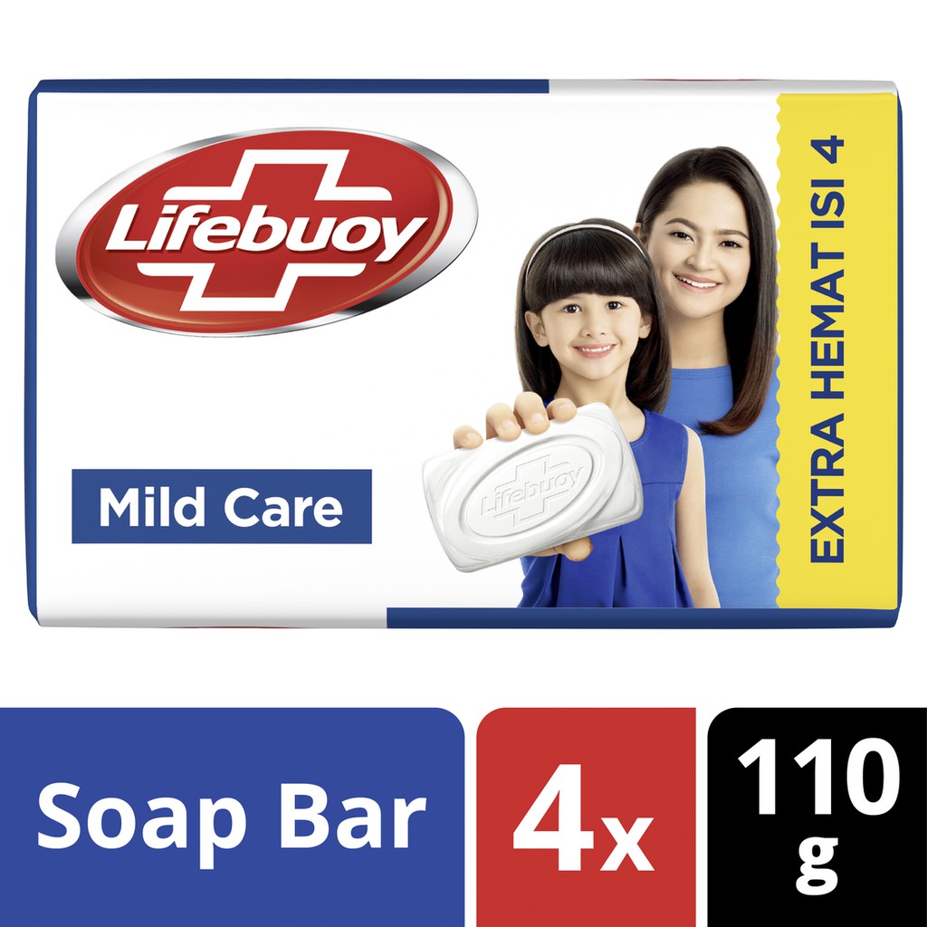 (COD)Lifebuoy Sabun Batang Antiseptik Mild Care 4X110G | Shopee