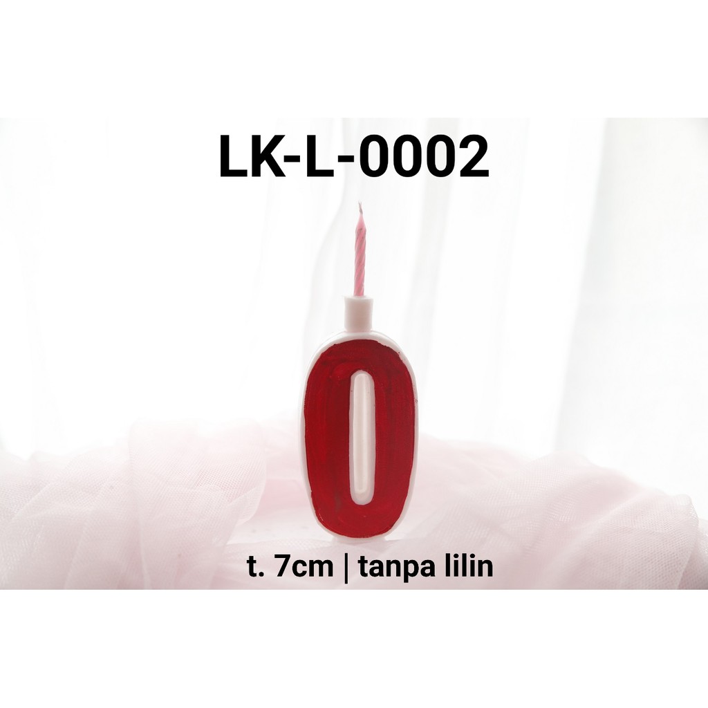 LK-L-0002 Tempat lilin plastik lokal angka 0 nol yamama baking