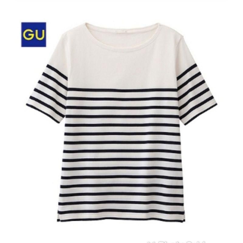 [ Temurah  ] GU by uniqlo wide stripe thick cotton