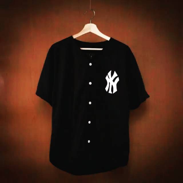 Baju baseball Jersey baseball Pria Wanita NY navy terlaris