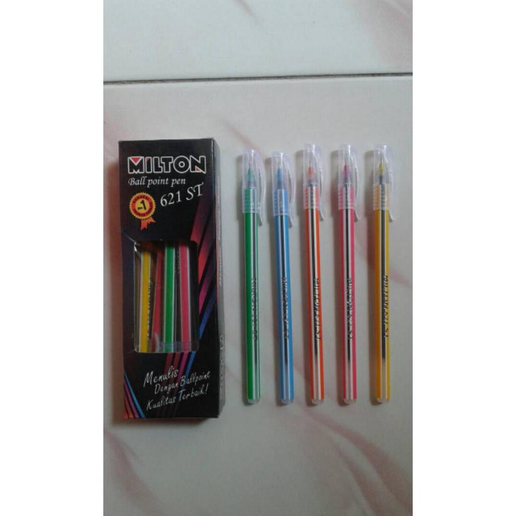 

1paket isi 12 pcs Ball Point Pen Milton / Bulpen Pulpen / Pena