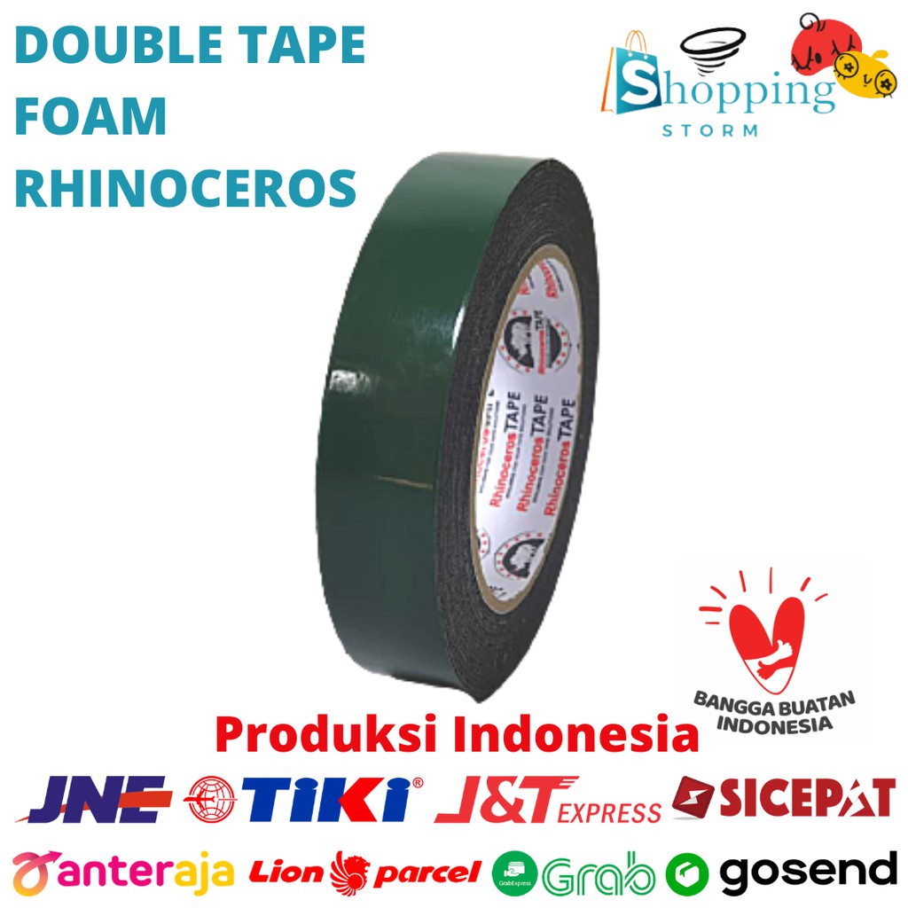 

Double Tape Busa Foam Hijau RHINOCEROS Tape 24mm x 5m