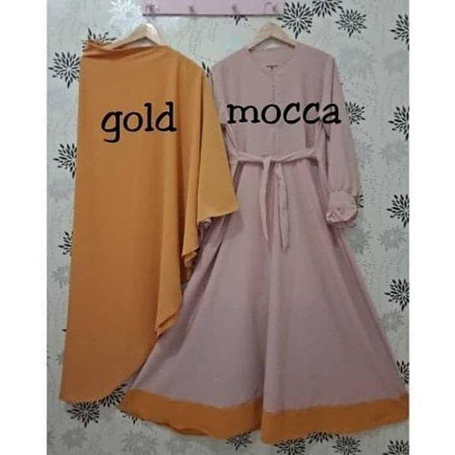 Set Gamis syari cadar tali ZULAIKHA