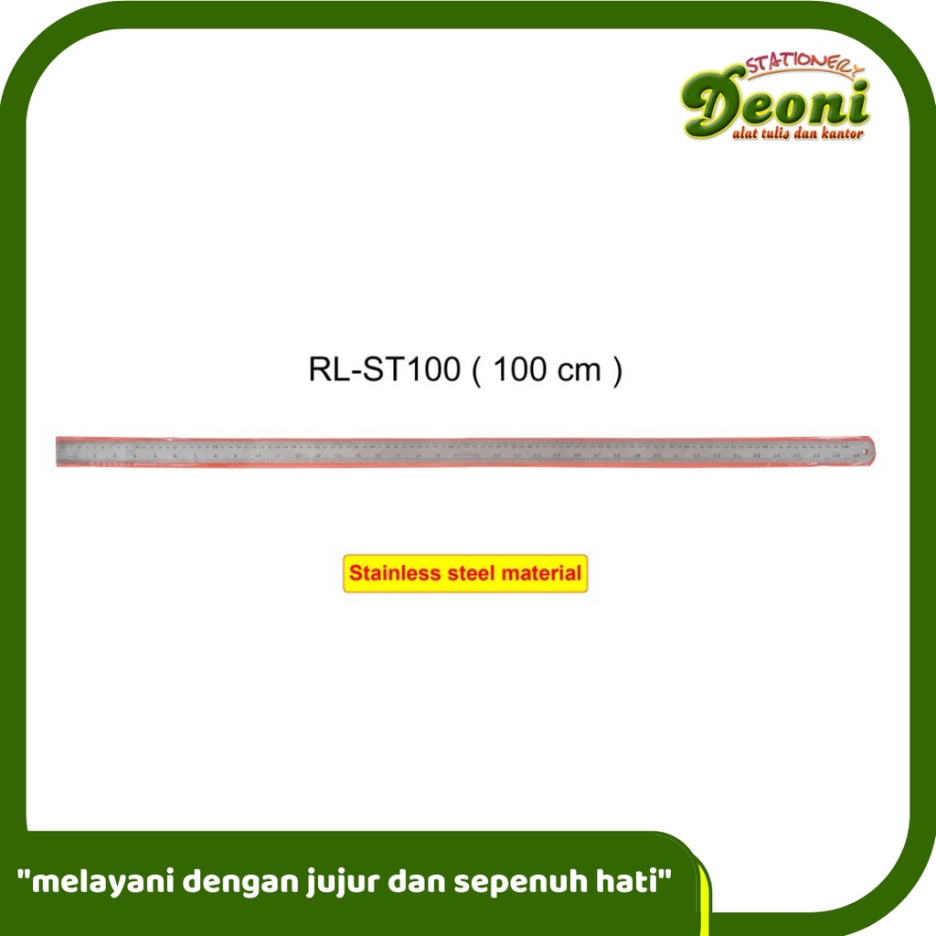 

JOYKO RL ST100 Stainless Steel Ruler Penggaris Besi 100cm