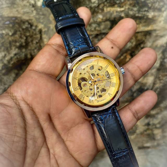 Bisa Cod Jam Tangan Mekanik Automatic Winner Gold