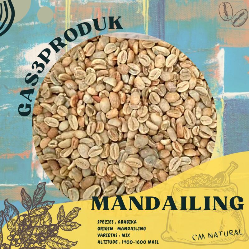 

Green Bean Biji kopi Arabika arabica Mandailing proses Natural CM Grade 1
