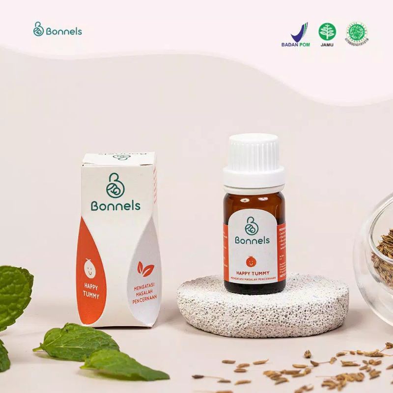 BONNELS HAPPY TUMMY ESSENTIAL OIL (Pereda Masuk Angin dan Perut Kembung)