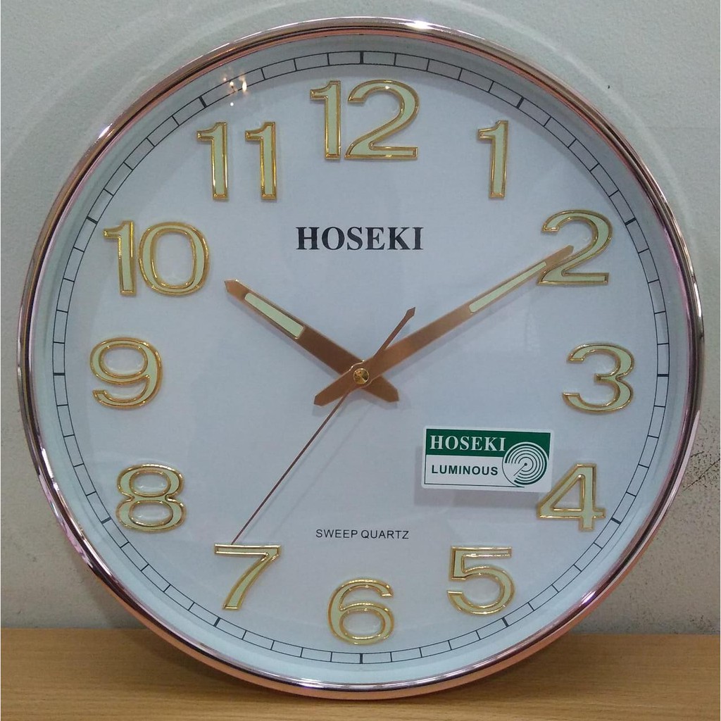 Jam Dinding Elegan Minimalis / Wall Clock Hoseki H-9300