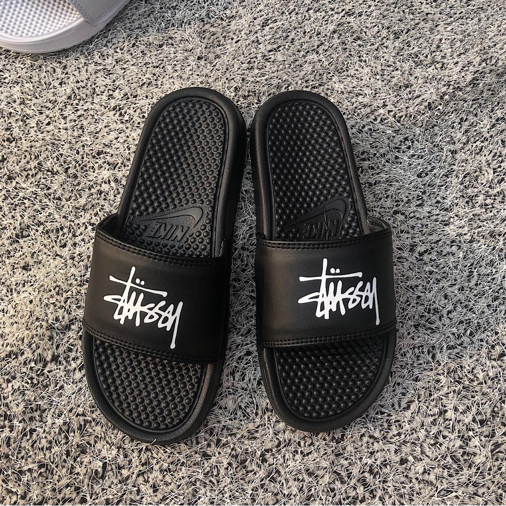 nike stussy flip flops