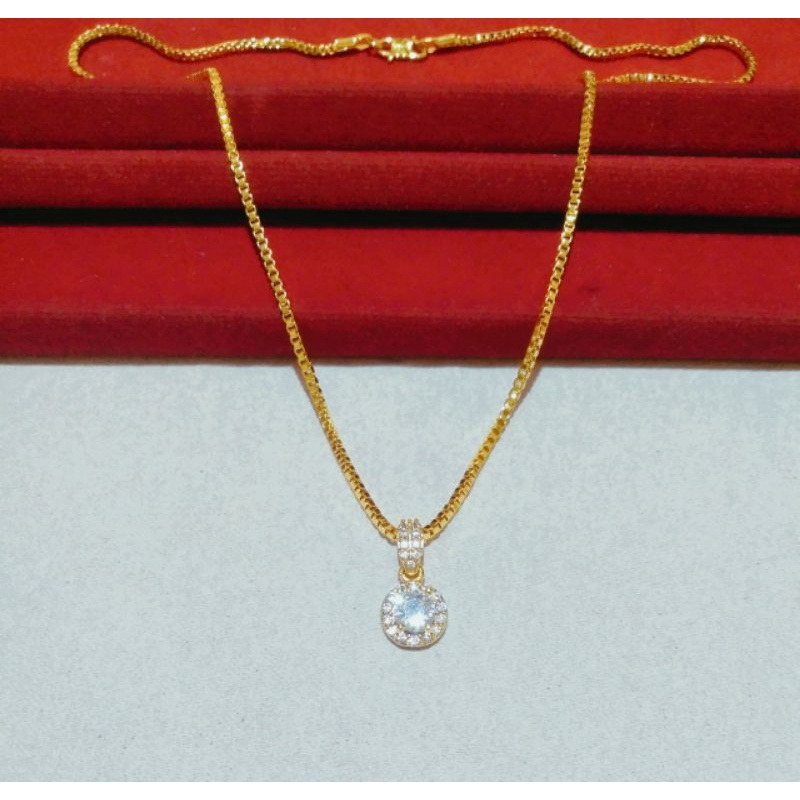 Kalung Dubay Arab perhiasan lapis emas 18K