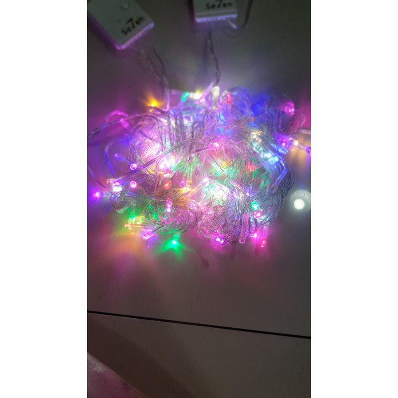 LAMPU NATAL TUMBLER 10 METER RAINBOW LAMPU HIAS TWINKLE