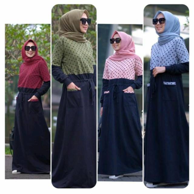 Gamis Bella Dress ORI BY MIKUNIKU SALE Busui Friendly ada Kancing depan