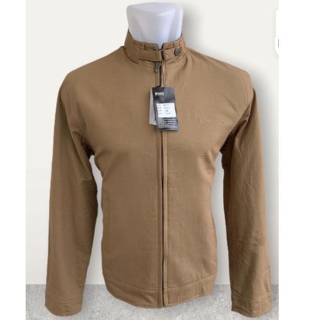 New Arrival ll Jaket Bomber Import Casual Pria Polos Bahan Kanvas Merk Boss Originalll Jacket Trucke