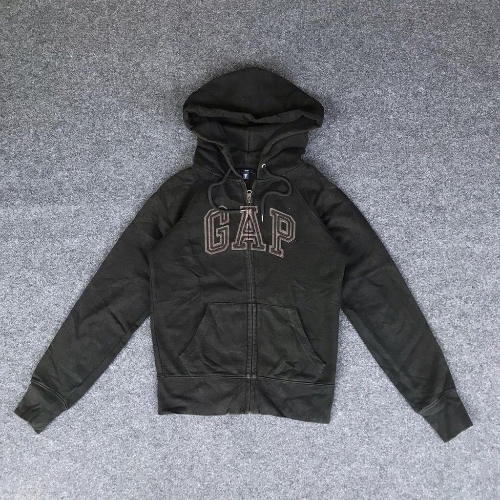Jaket Zip Hoodie Second GAP - Hitam