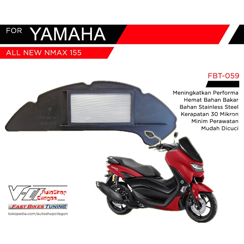 Jual Filter Udara Yamaha All New NMax 155 / Aerox 155 Connected Fast Bikes Tuning Air Filter