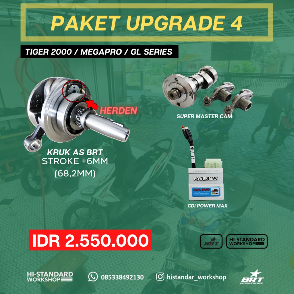 PAKET 4 NOKEN AS / CDI / KRUK AS LANGKAH 68 BRT TIGER MEGA PRO GL SERIES