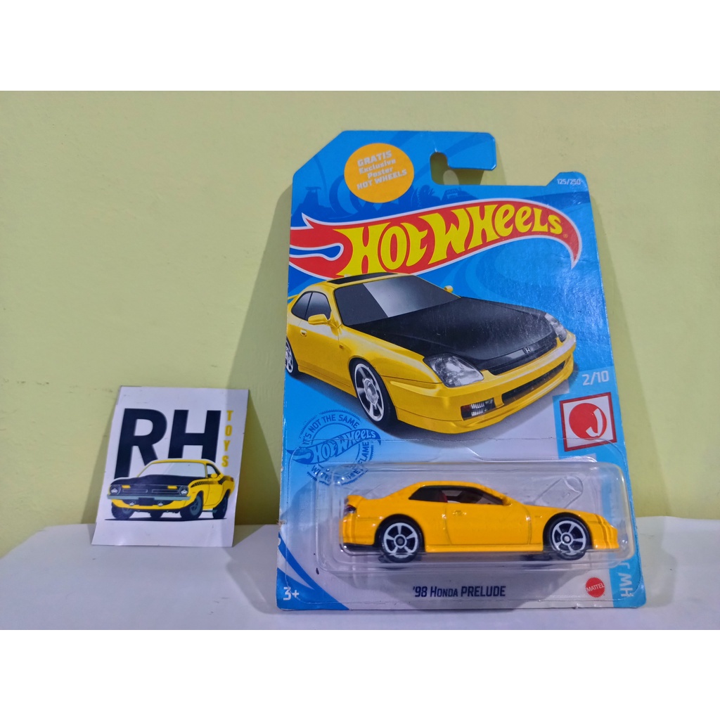 Hot Wheels 98 Honda Prelude kuning hijau merah