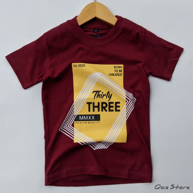 Kaos Anak Distro Original Thirty Three cotton combed 30s