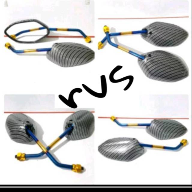 Spion beat twotone carbon kaca spion carbon twotone model honda beat  ukuran tangkai panjang aslinya