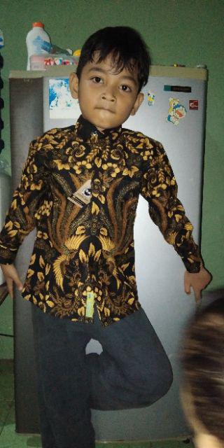 Kemeja Batik Anak Laki -laki Lengan Panjang Terbaru/baju Batik Anak/batik Anak