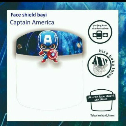 Face Shield Superhero Baby / Pelindunf Wajah Bayi