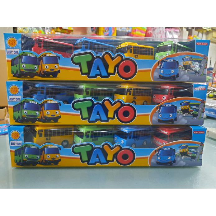 

mainan bus tayo school bus set isi 4pc 1:64 box sry77