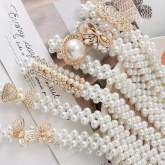 Ikat Pinggang Wanita Mewah - Ikat Pinggang mutiara terbaru sale