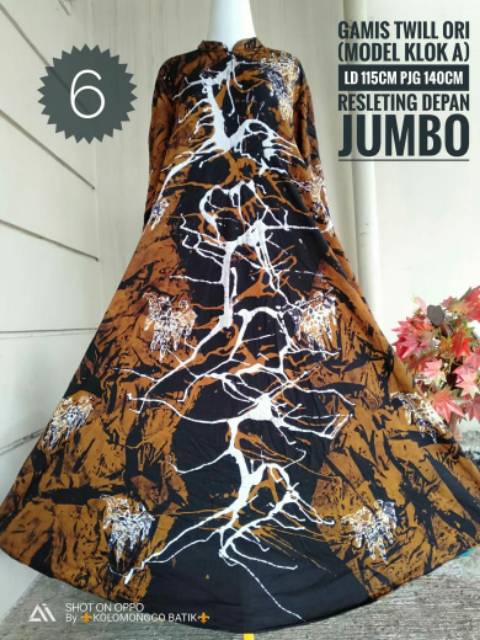 Gamis Twill Abstrak Jumbo