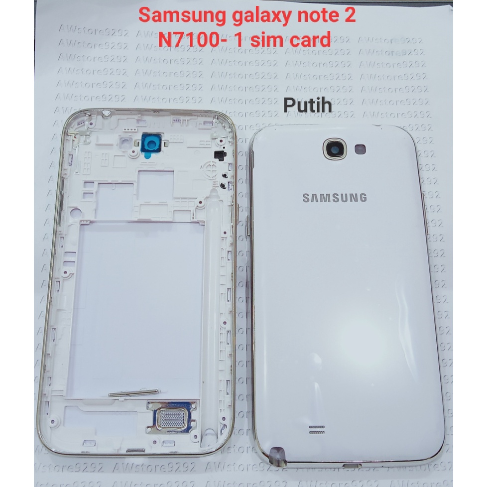 Casing Fullset Samsung Galaxy Note 2 N7100 - 1 sim card Case Full Set