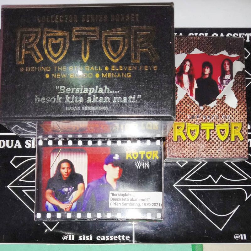 paket boxset kaset pita rotor - behand the 8th ball - new blood - win - menang - the elevenkeys