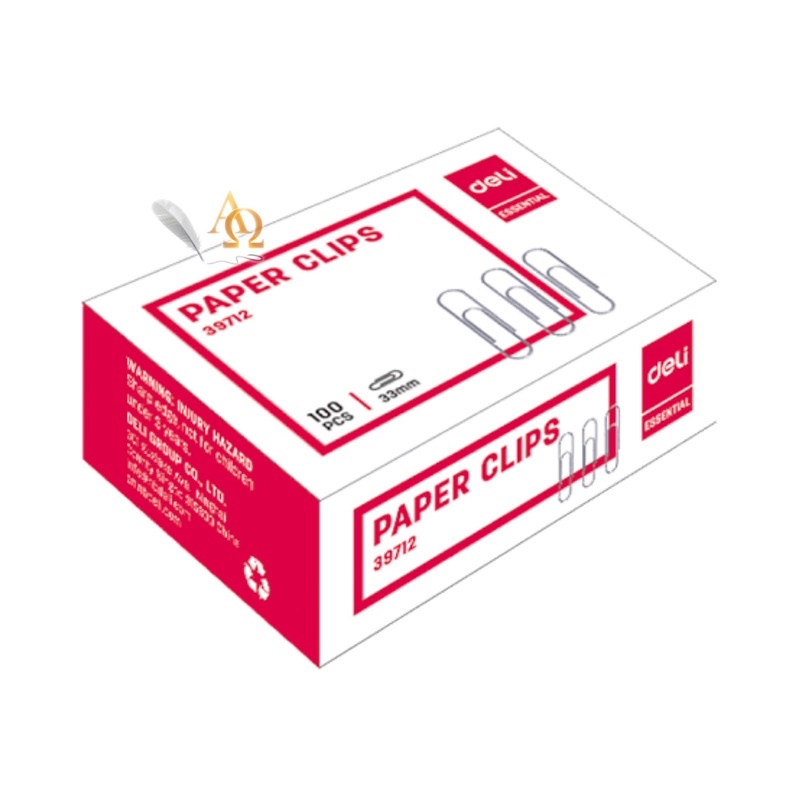 

Clip kertas / Paper Clips Deli 33mm 100pcs