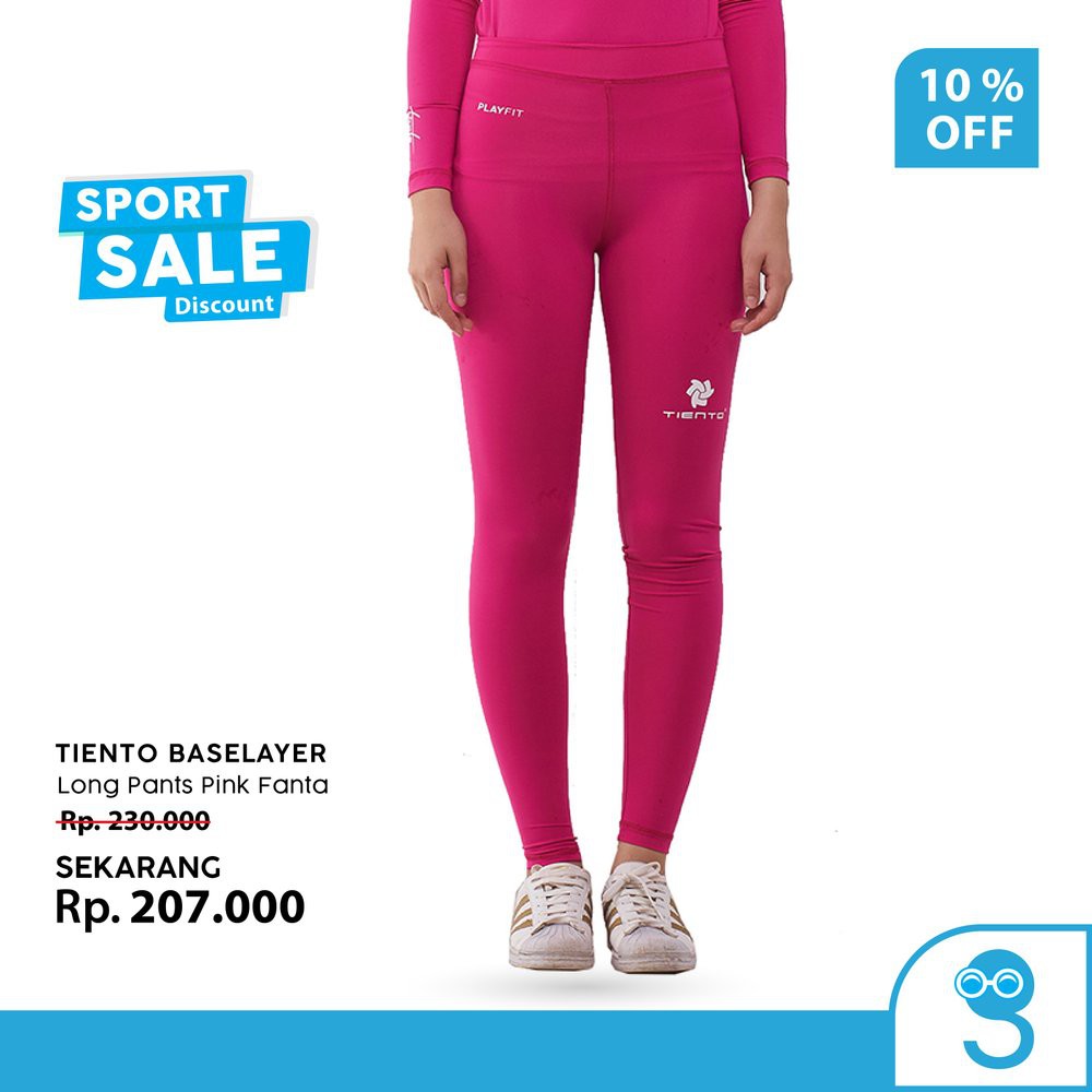 Tiento Legging Baselayer Celana Panjang Ketat Olahraga Gym Zumba Running Sepeda Futsal Renang